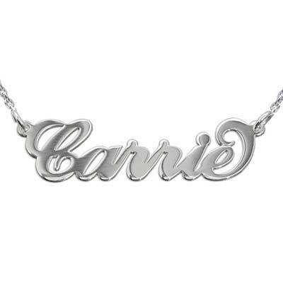 Sterling Silver Carrie-Style Name Necklacewith Rollo Chain-1 product photo