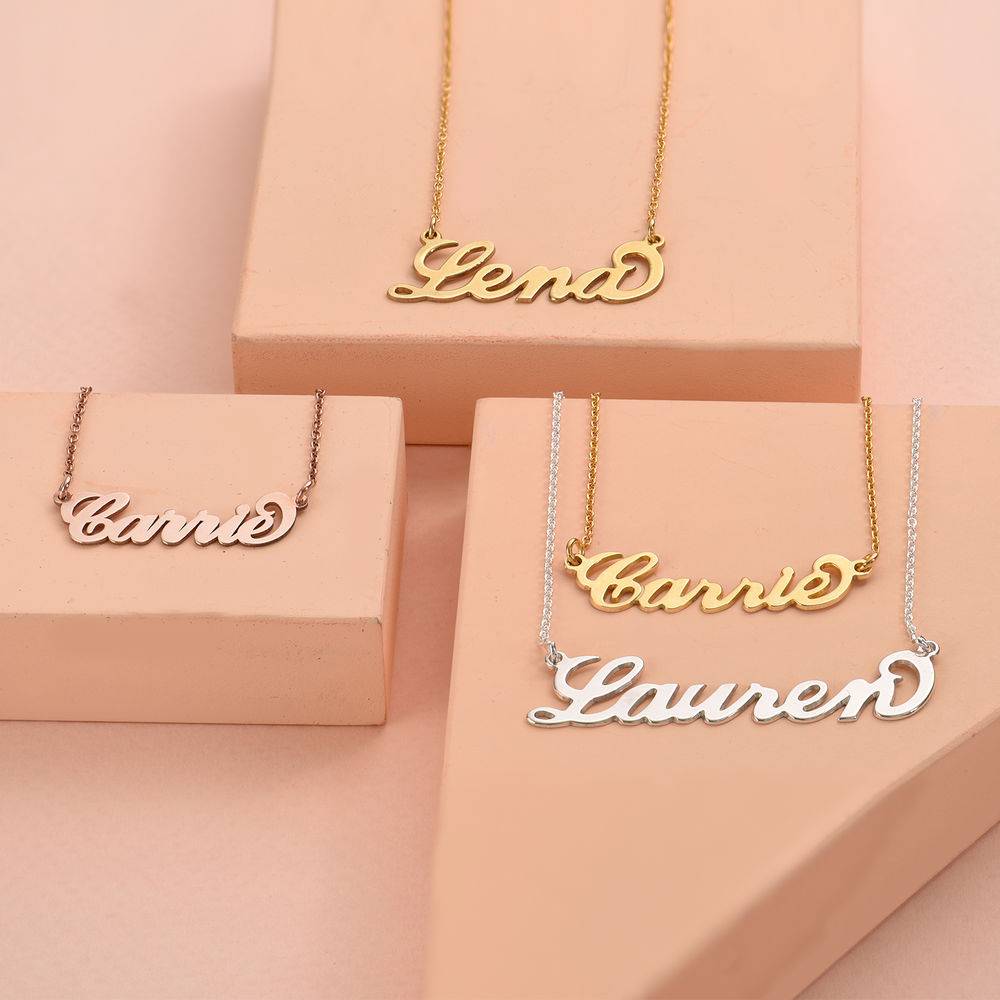 Sterling Silver Carrie-Style Name Necklace-3 product photo