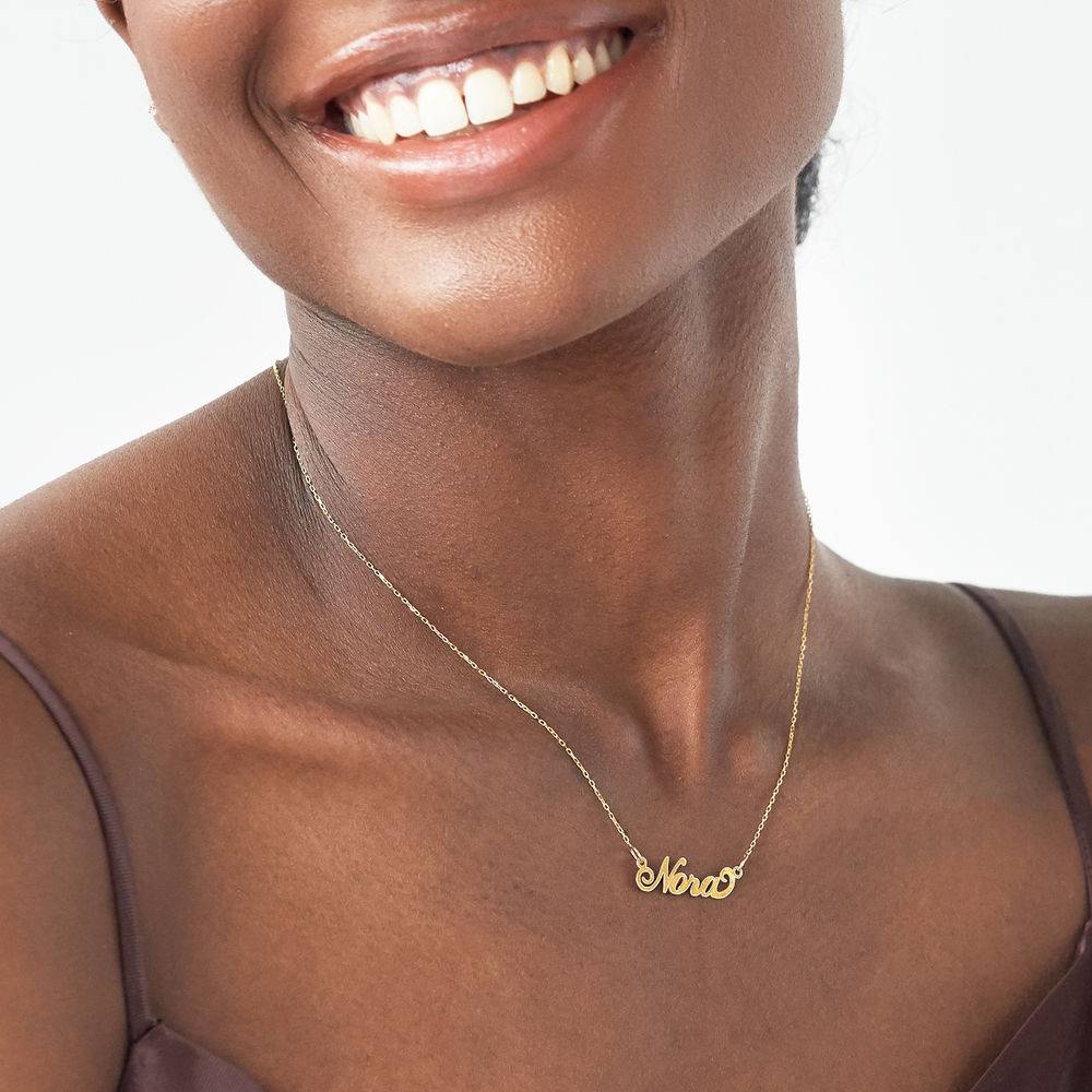 Small Carrie Name Necklace in 10k Gold-2 product photo