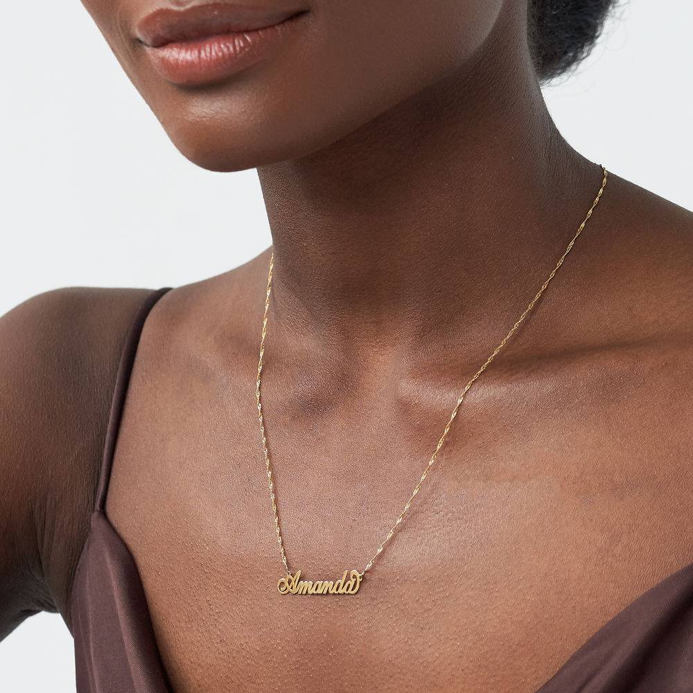 Small Carrie Name Necklace in 14k Gold-1 product photo