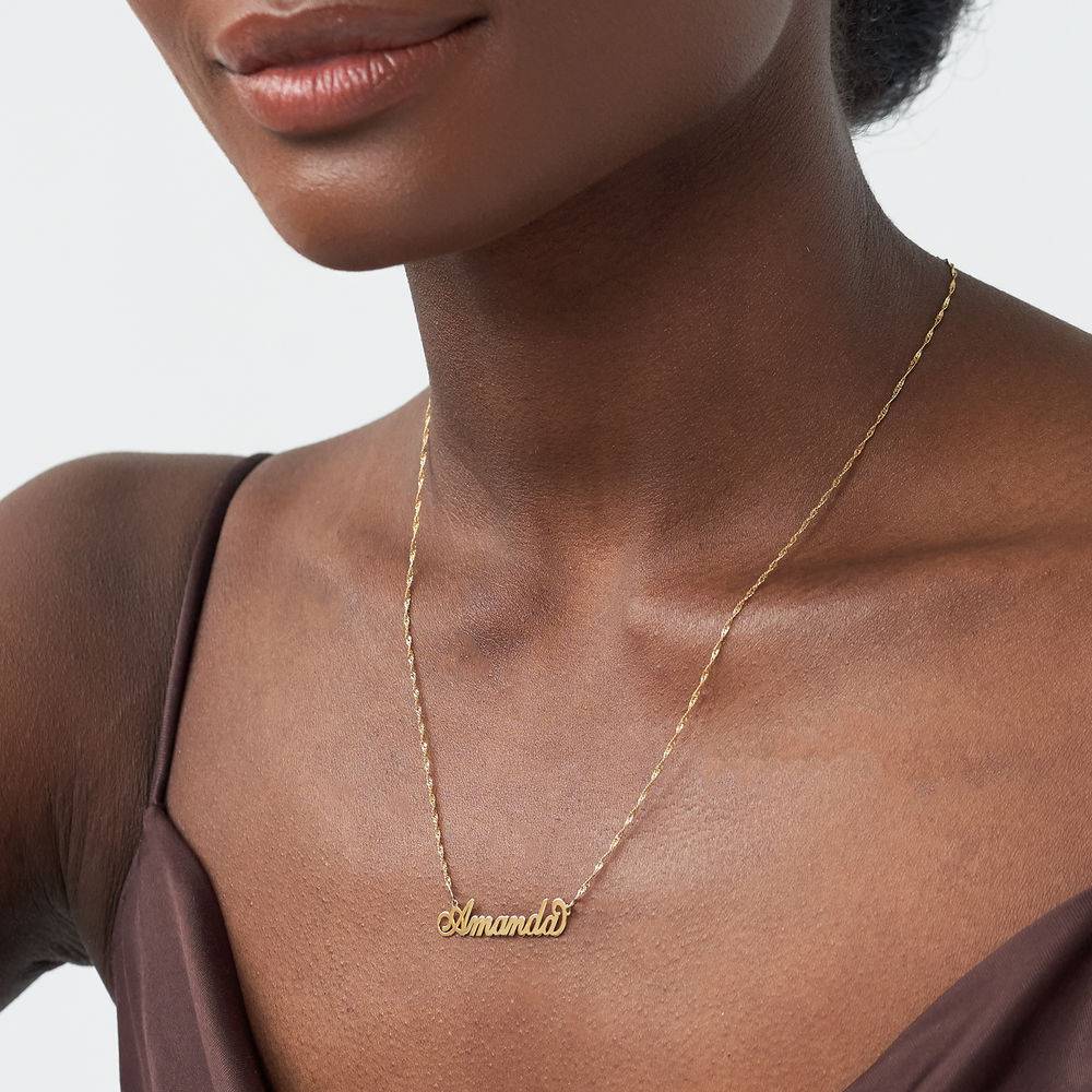 Small Carrie Name Necklace in 14k Gold-3 product photo