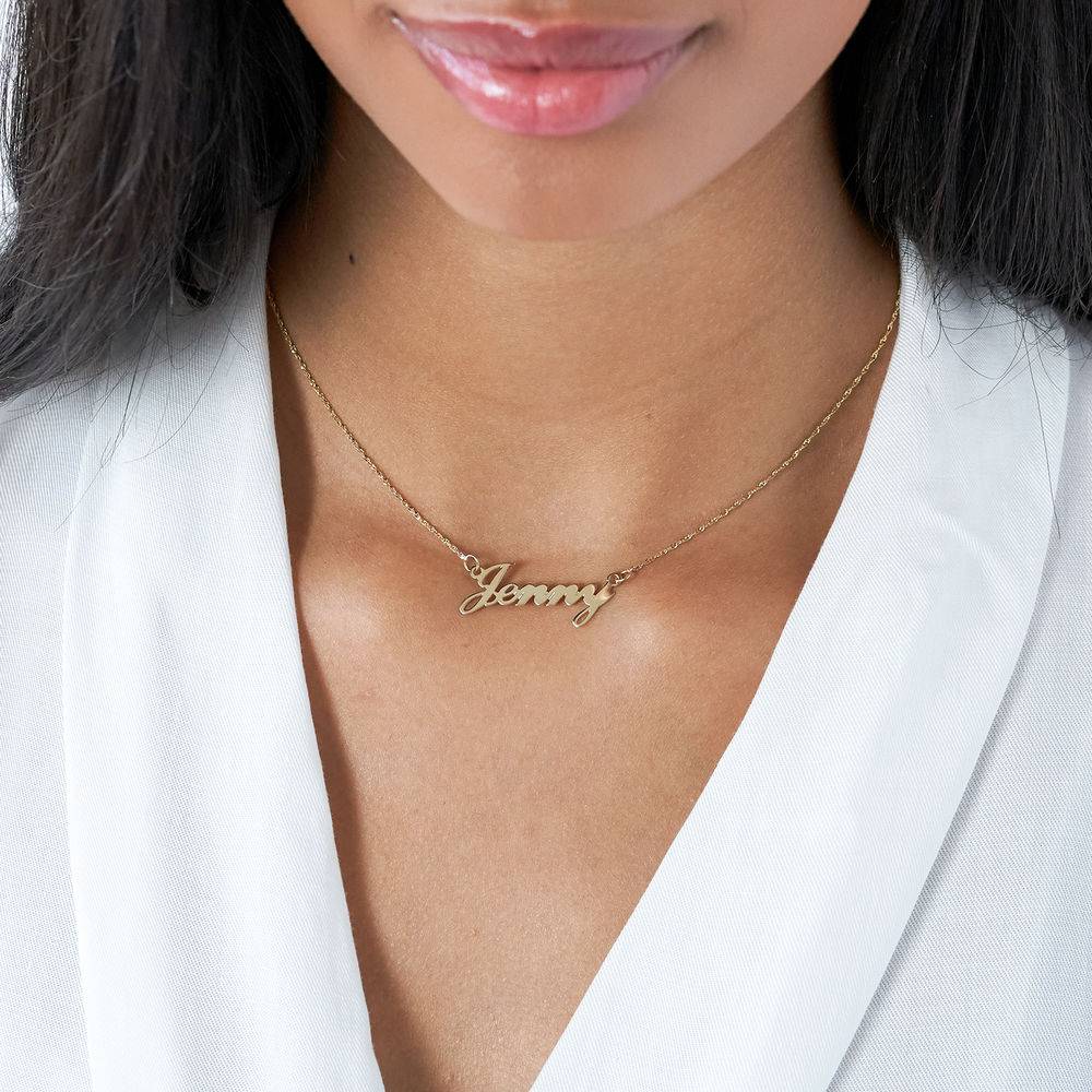 Hollywood Small Name Necklace in 14k Gold-2 product photo