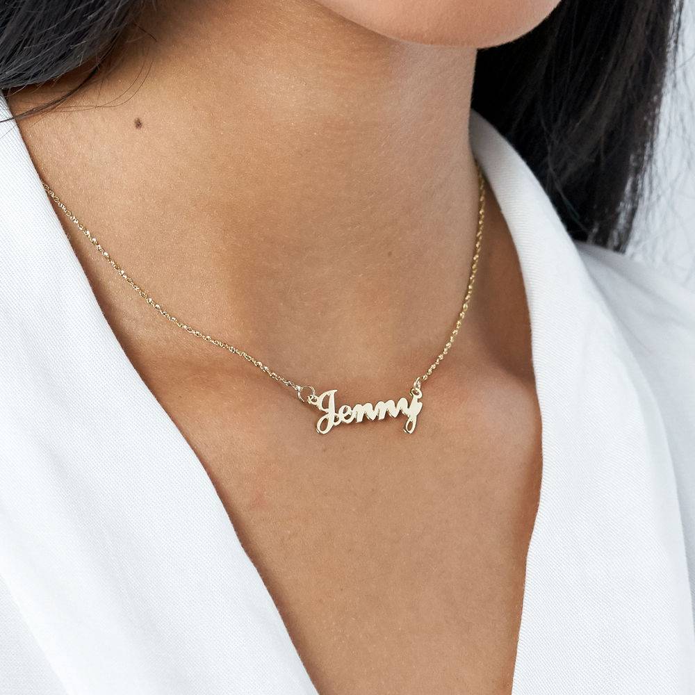 Hollywood Small Name Necklace in 14k Gold-3 product photo