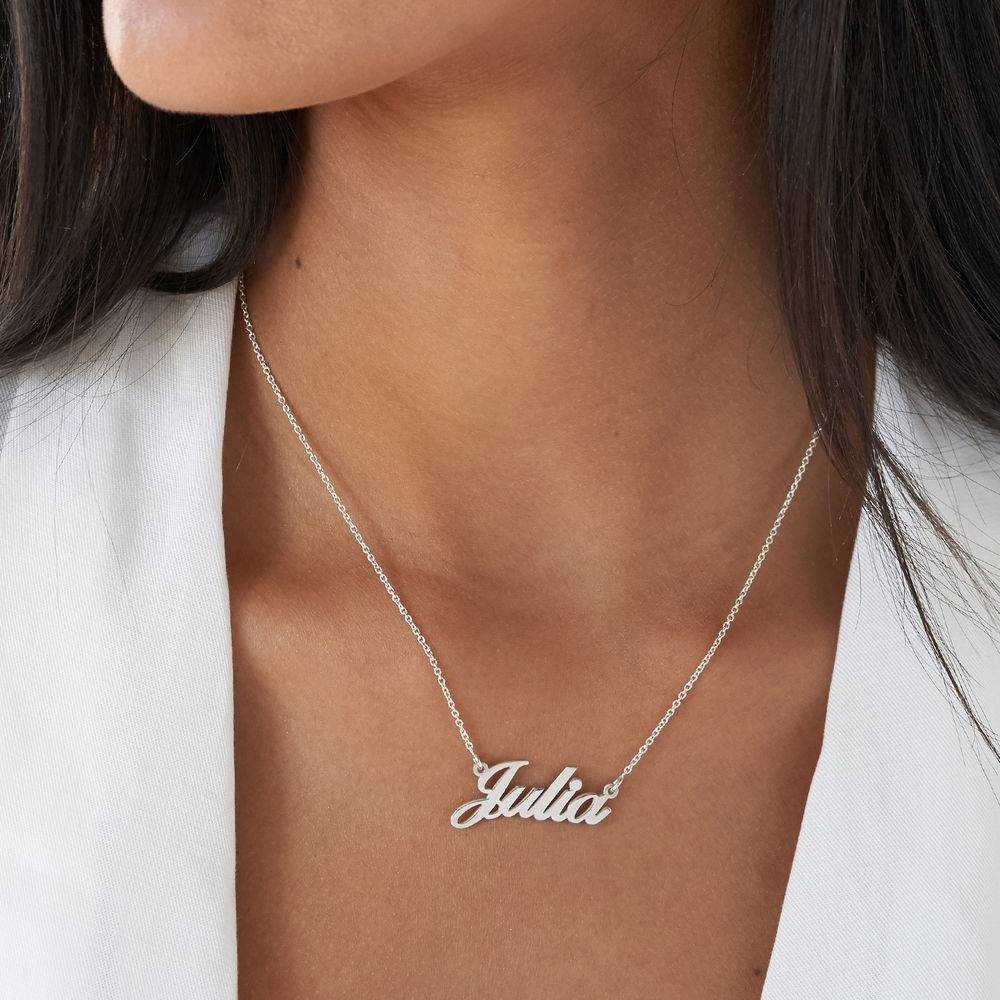 Hollywood Small Name Necklace in Premium Silver-4 product photo