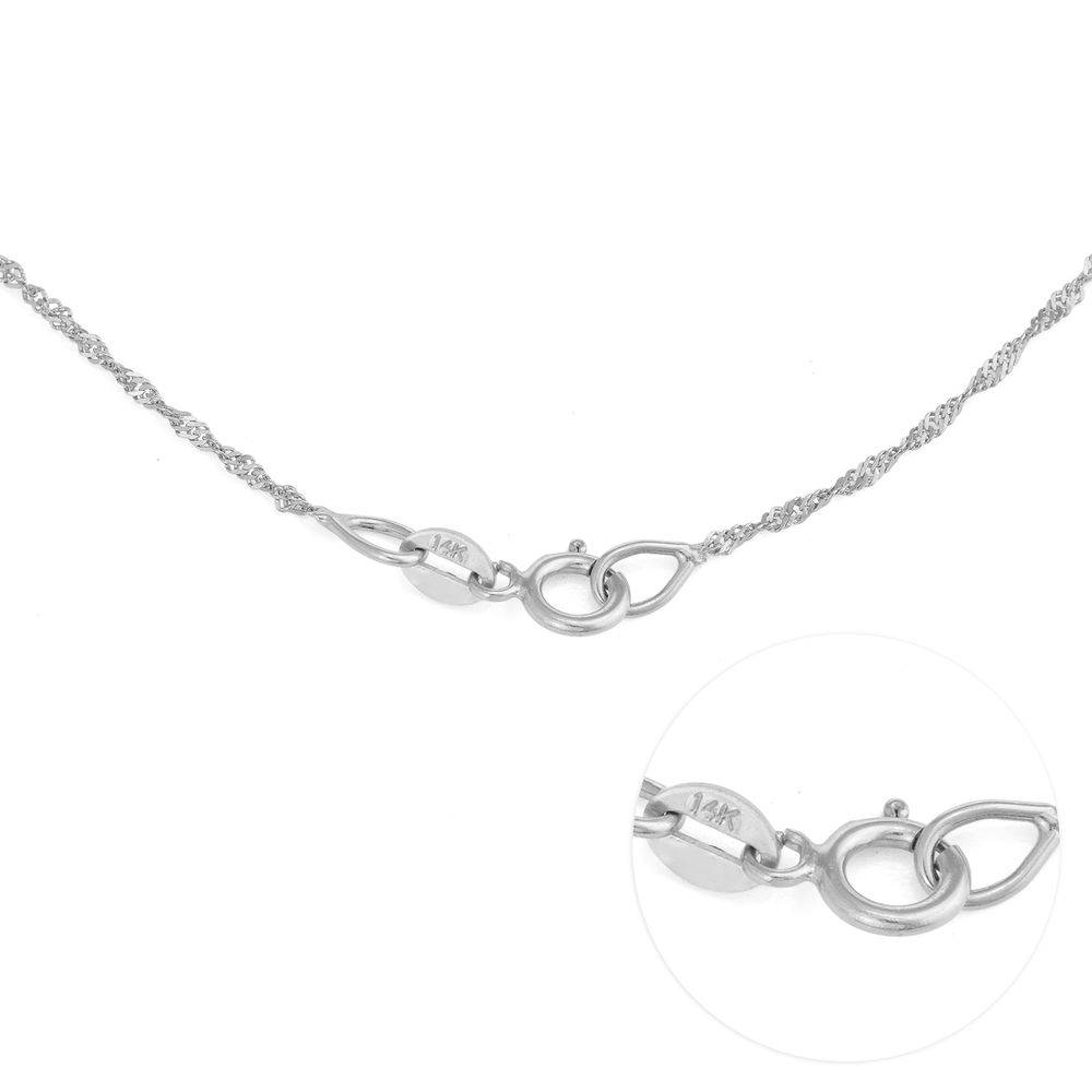Hollywood Small Name Necklace in 14k White Gold-4 product photo