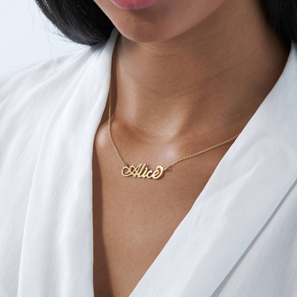 Small Carrie Name Necklace in 18k Gold Vermeil-3 product photo