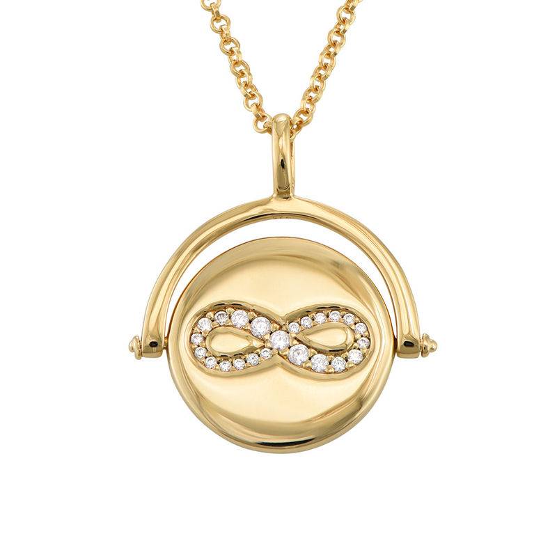 Spinning Infinity  Pendant Necklace in Gold Plating-1 product photo