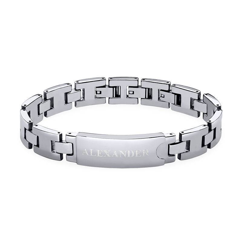 Stainless Steel Mens Bracelet with Engraving-1 product photo