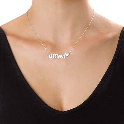 Sterling Silver  Butterfly Name Necklace-2 product photo