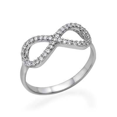 Fully Encrusted Cubic Zirconia Infinity Ring product photo
