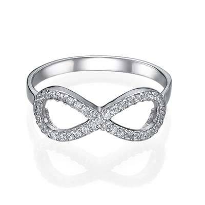 Fully Encrusted Cubic Zirconia Infinity Ring-3 product photo