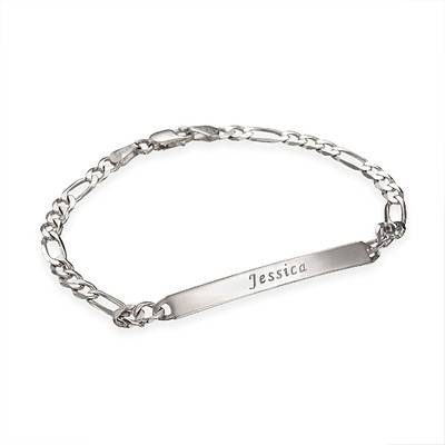 Sterling Silver Italian Womens ID Name Bracelet-1 product photo