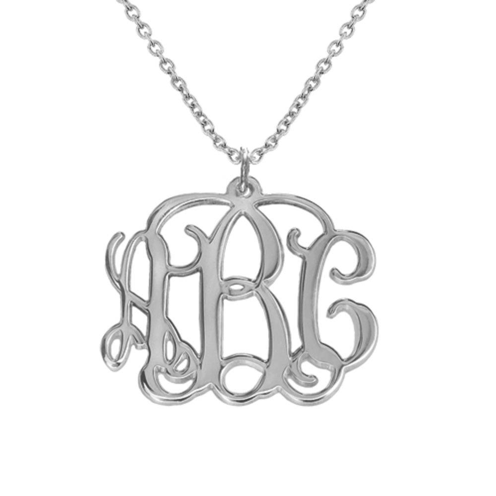 Sterling Silver Monogram Necklace-3 product photo