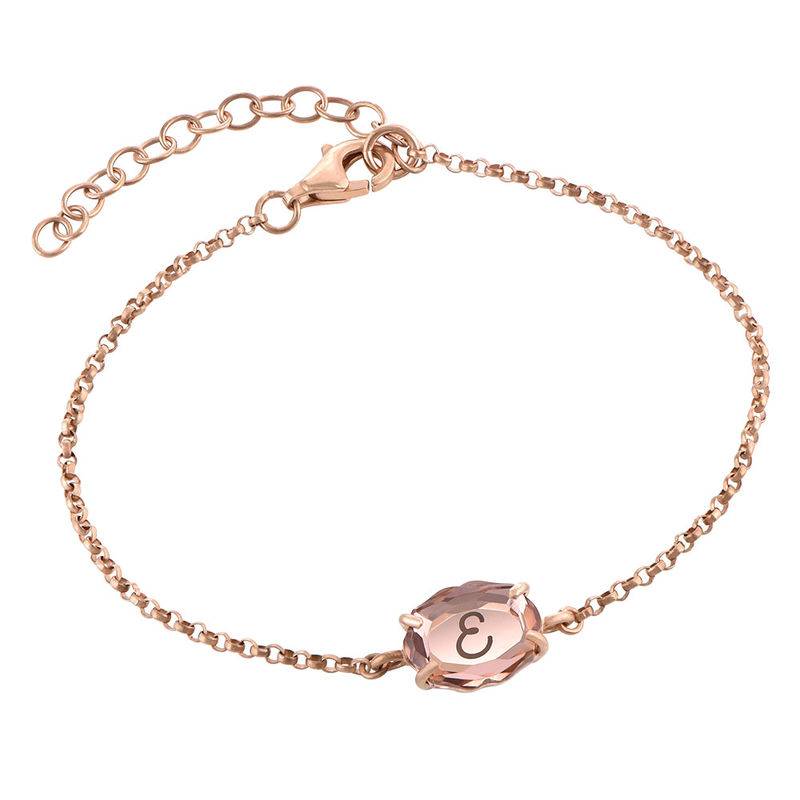 Stone Engraved Bracelet in Rose Gold Plating product photo