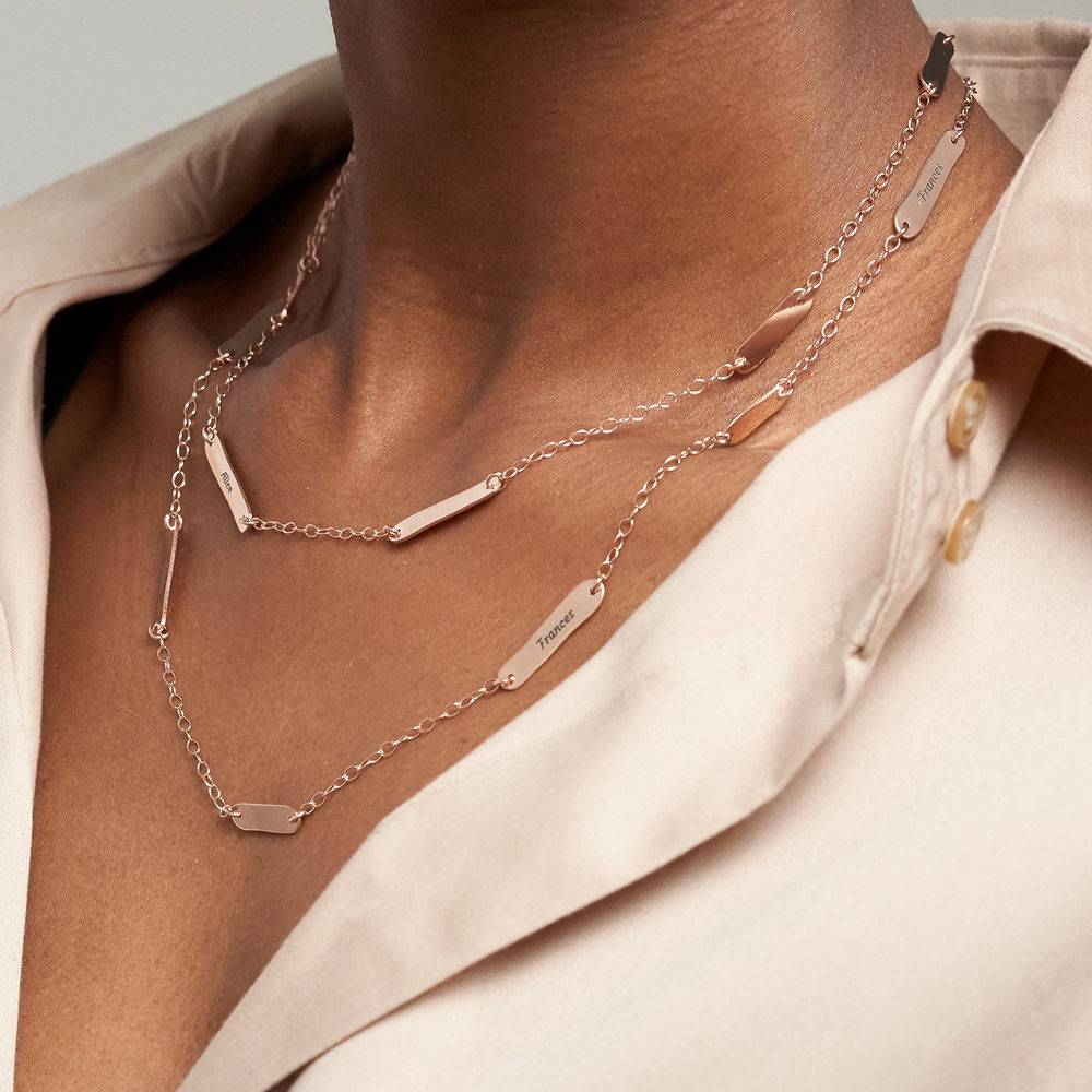 The Milestones Necklace in 18k Rose Gold Plating product photo