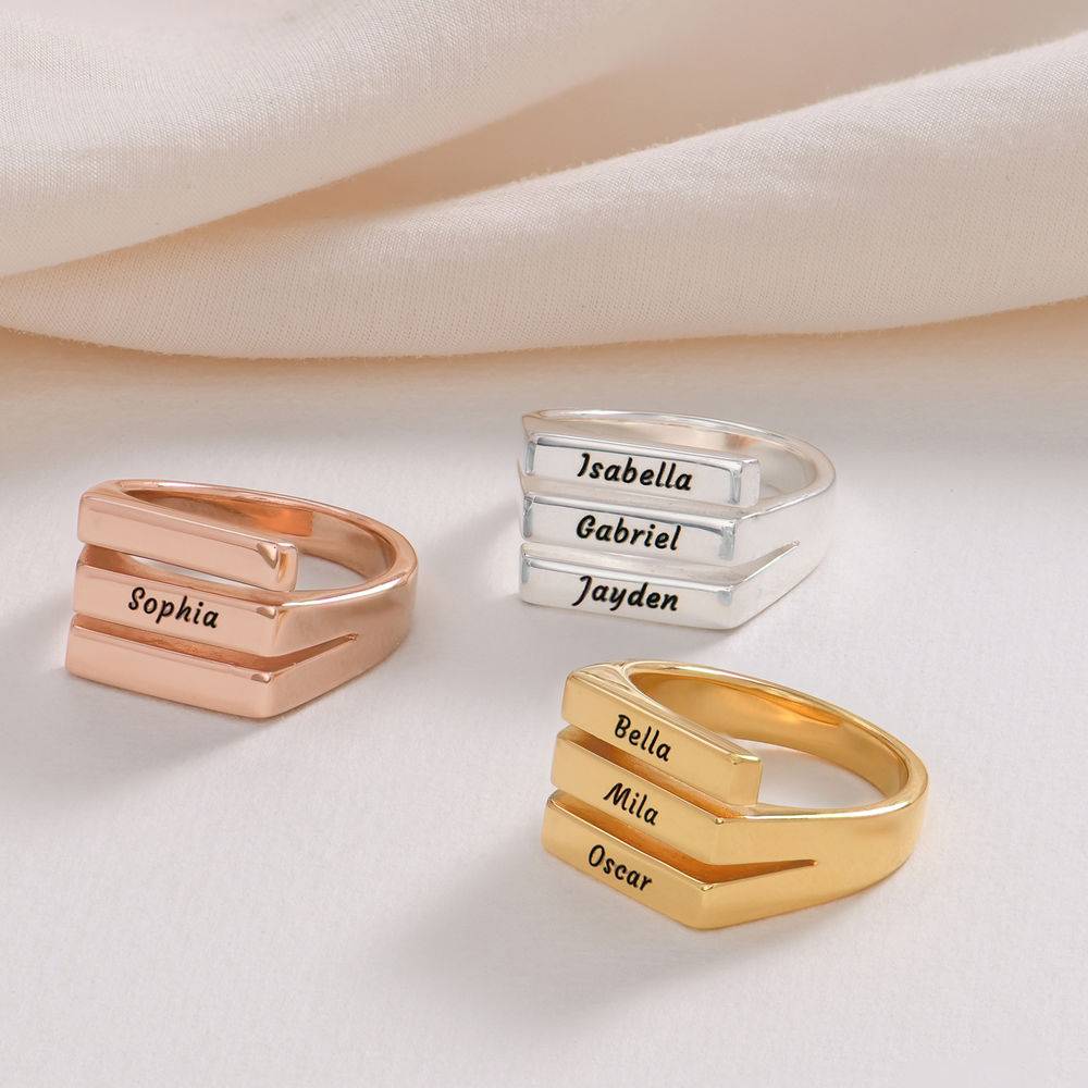 The Trio Ring in 18K Rose Gold Plating product photo