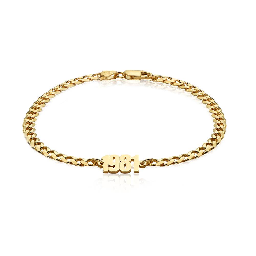 Thick Chain Name Bracelet in 18k Gold Vermeil-1 product photo