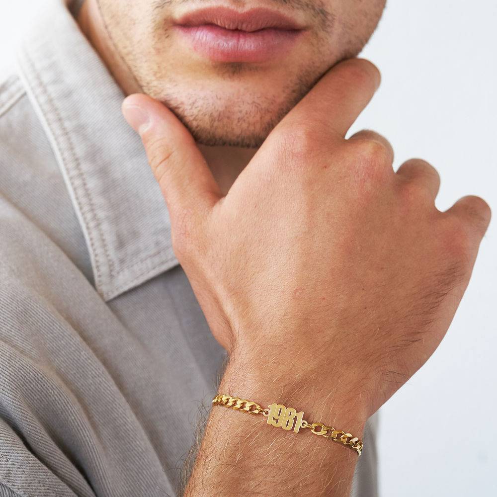 Thick Chain Name Bracelet in 18k Gold Vermeil-3 product photo