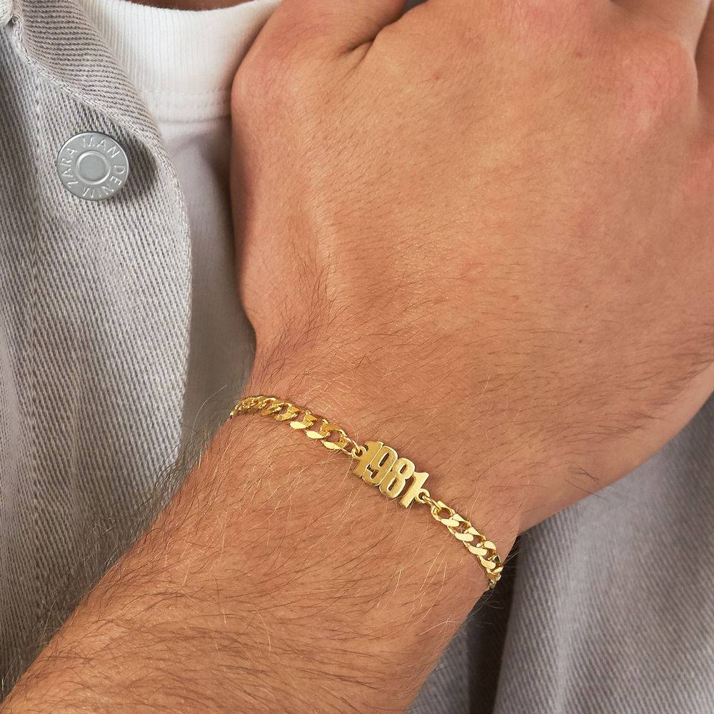 Thick Chain Name Bracelet in 18k Gold Vermeil-4 product photo
