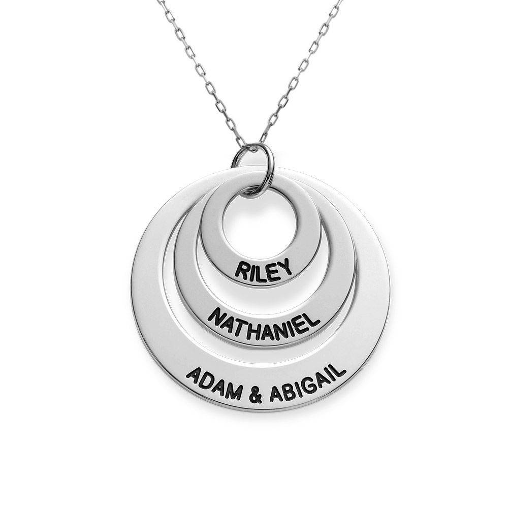 Three Disc Necklace in 10K White Gold-1 product photo