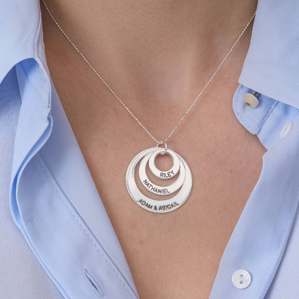 Three Disc Necklace in 10K White Gold-1 product photo