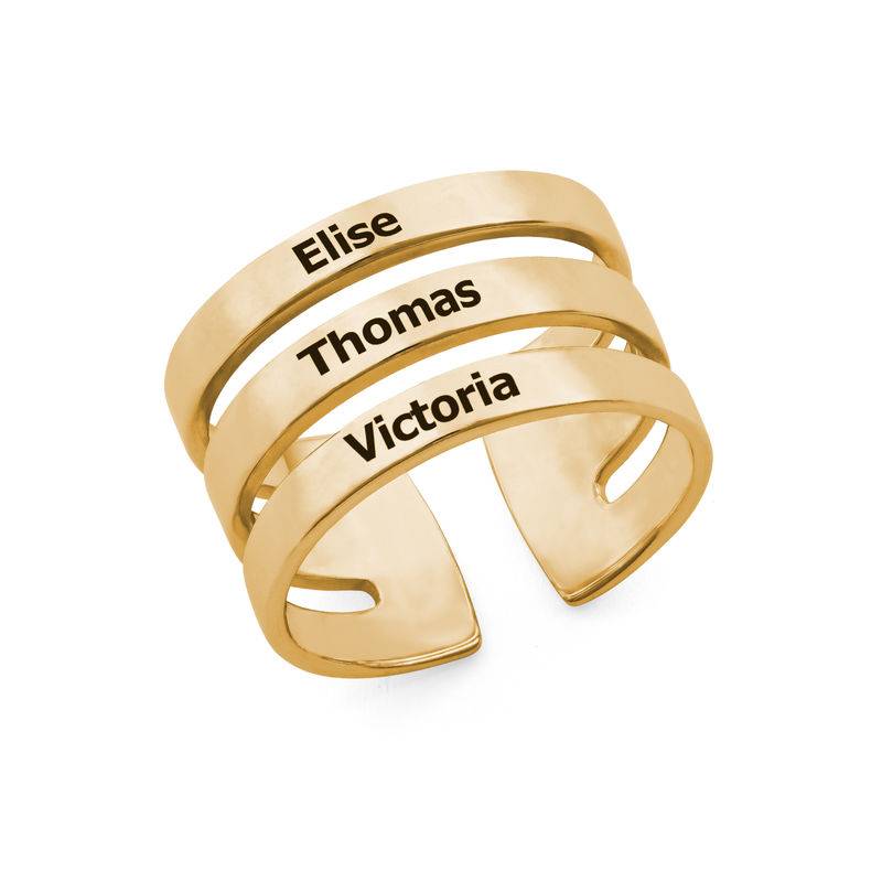 Three Name Ring in Vermeil-1 product photo