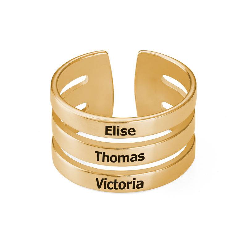 Three Name Ring in Vermeil product photo