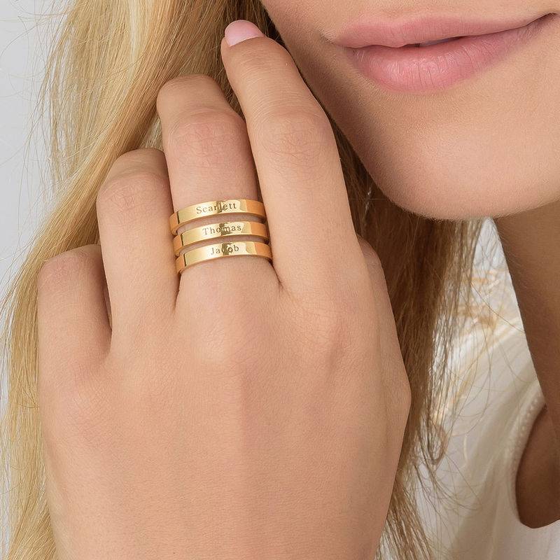 Three Name Ring in Vermeil product photo