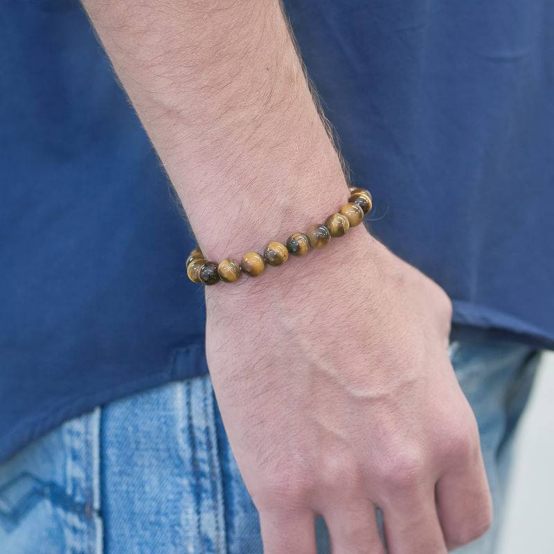 Tiger’s Eye Men’s Beaded Bracelet-2 product photo