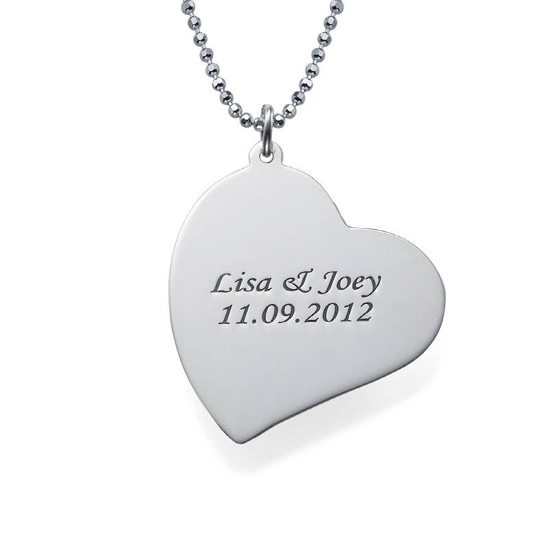 Tilted Heart Photo pendant in Silver-2 product photo
