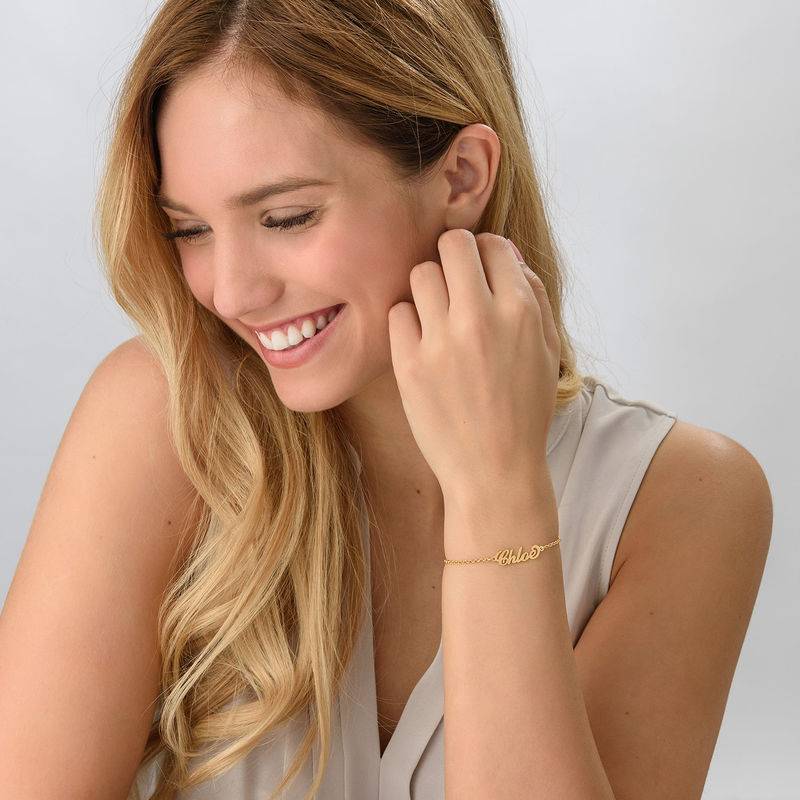 Tiny 18k Gold-Plated Carrie Personalized Bracelet-2 product photo