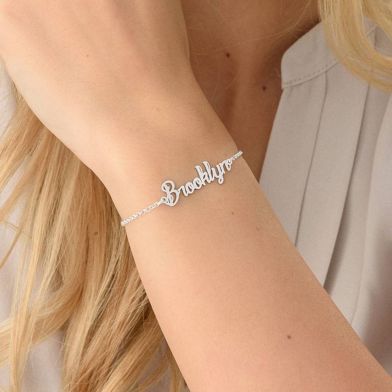 Tiny Bracelet with name in Silver-3 product photo