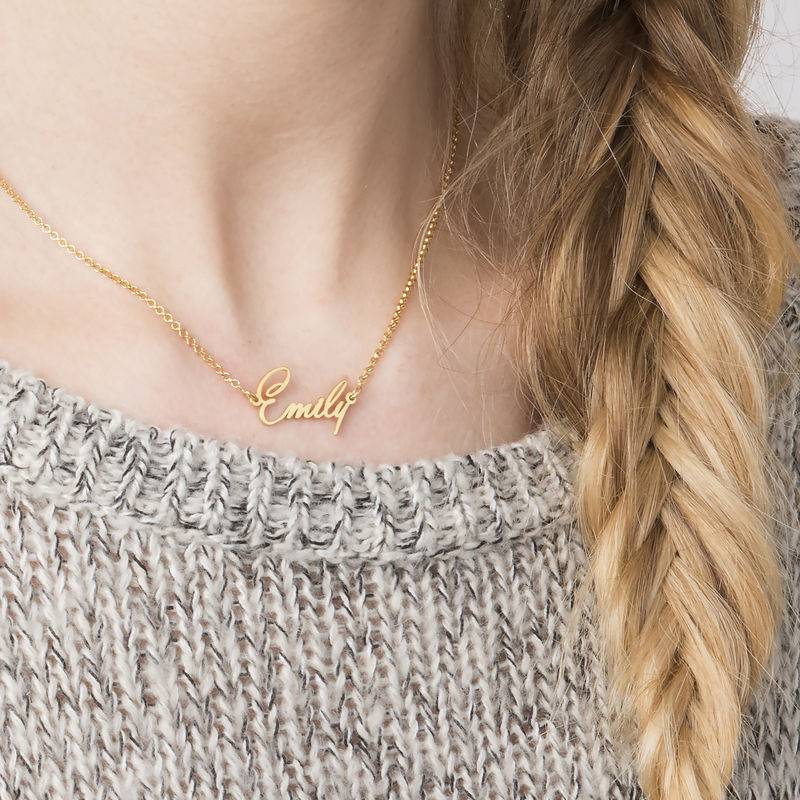 Tiny Name Necklace with 18k Gold Plating - Extra Strength-2 product photo