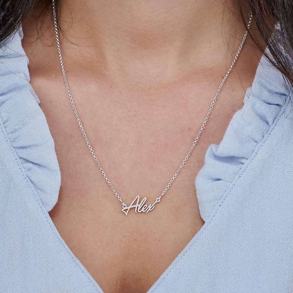 Tiny Silver Name Necklace-4 product photo