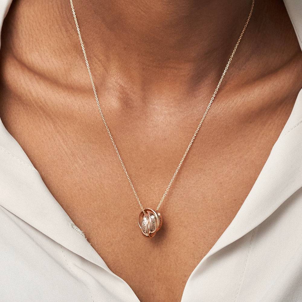Eternal Diamond Necklace in 18k Rose Gold Plating-1 product photo