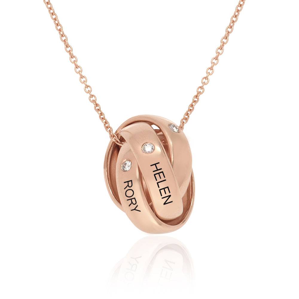Eternal Diamond Necklace in 18k Rose Gold Plating-2 product photo