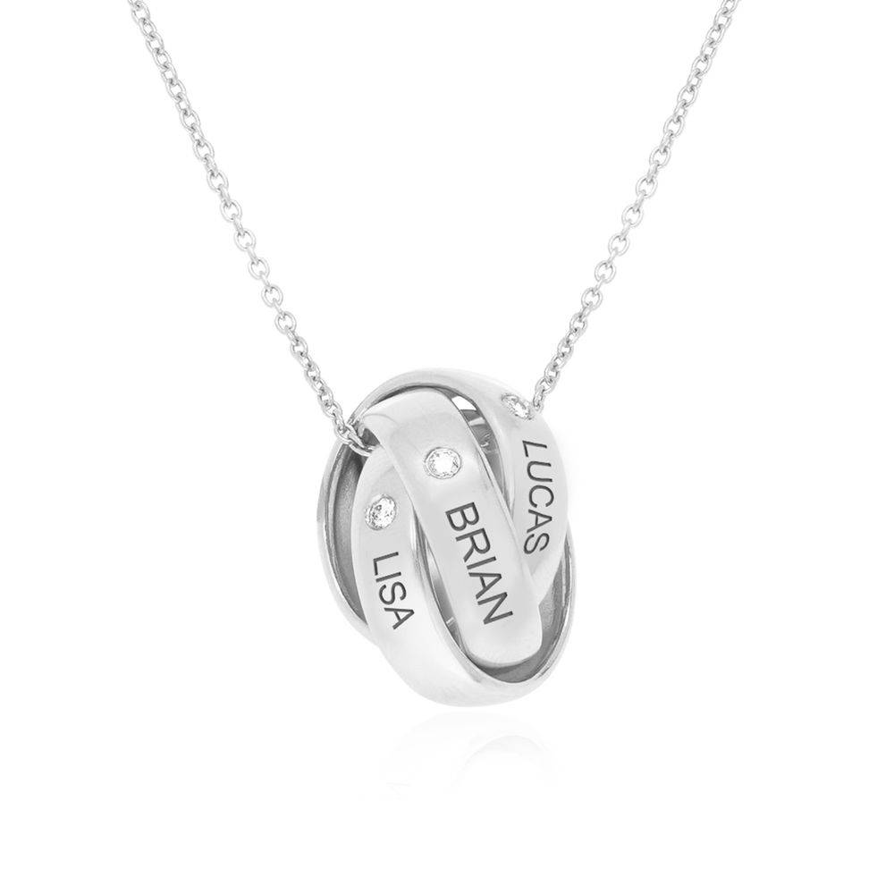 Eternal Diamond Necklace in Sterling Silver-4 product photo