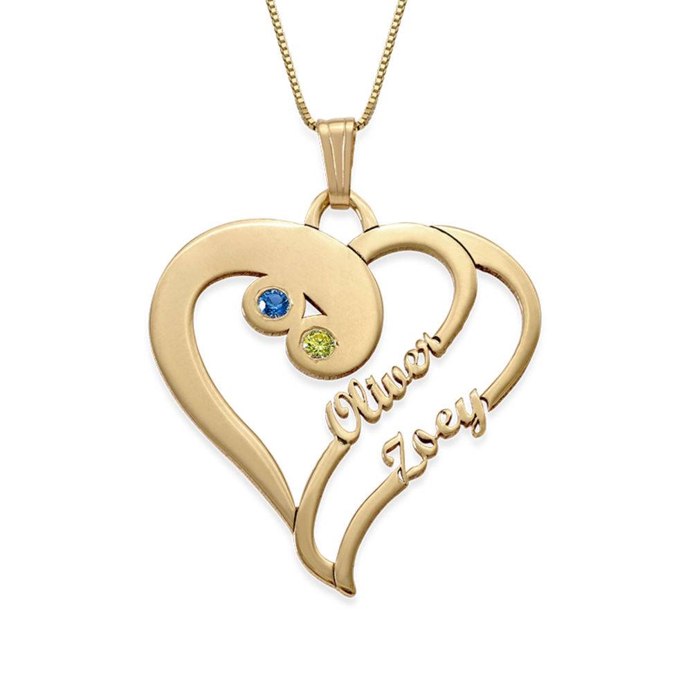 Two Hearts Forever One Necklace in 14k Gold-1 product photo