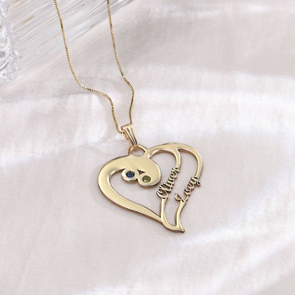 Two Hearts Forever One Necklace in 14k Gold-2 product photo