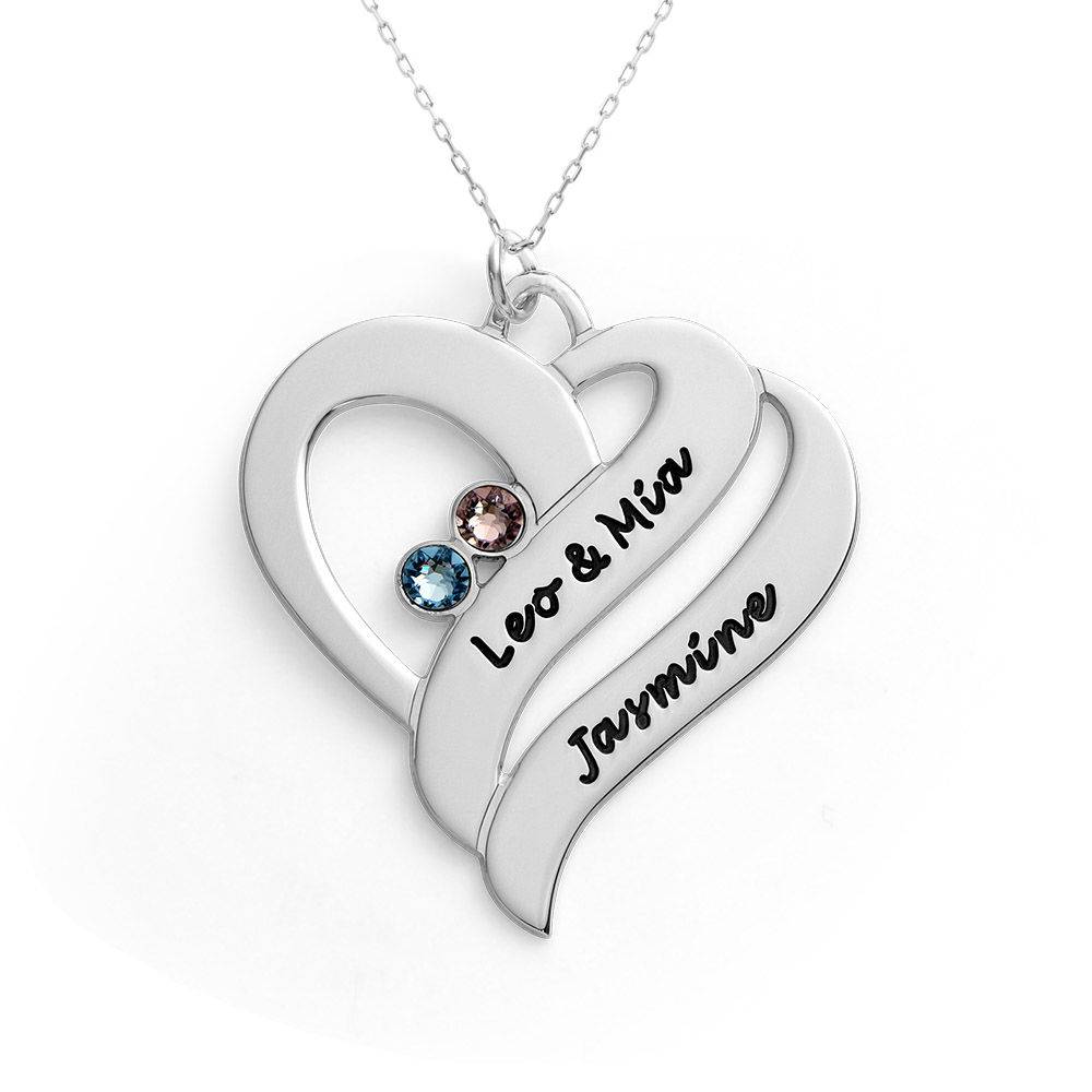 Two Hearts Forever One Necklace - 10k White Gold-2 product photo