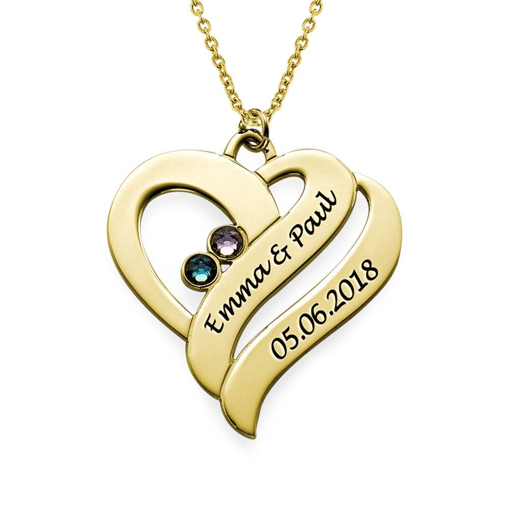 Two Hearts Forever One Necklace - 18k Gold Plated product photo