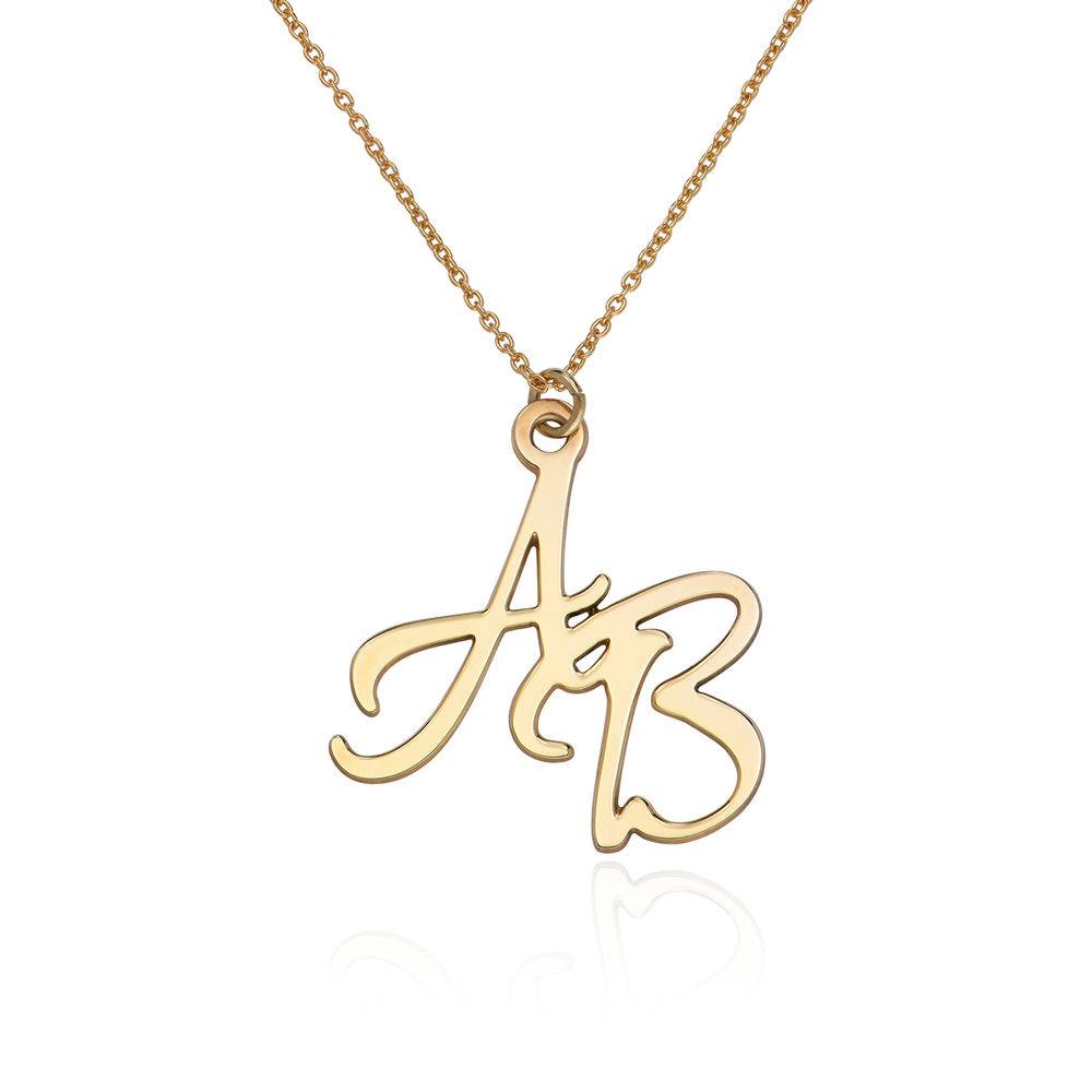 Two Initial Necklace in 18K Gold Vermeil-1 product photo