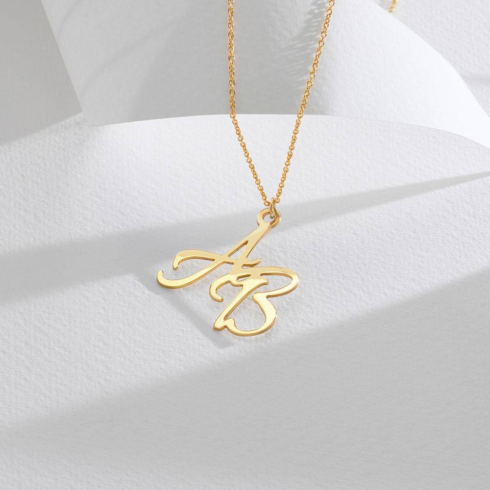 Two Initial Necklace in 18K Gold Vermeil-2 product photo