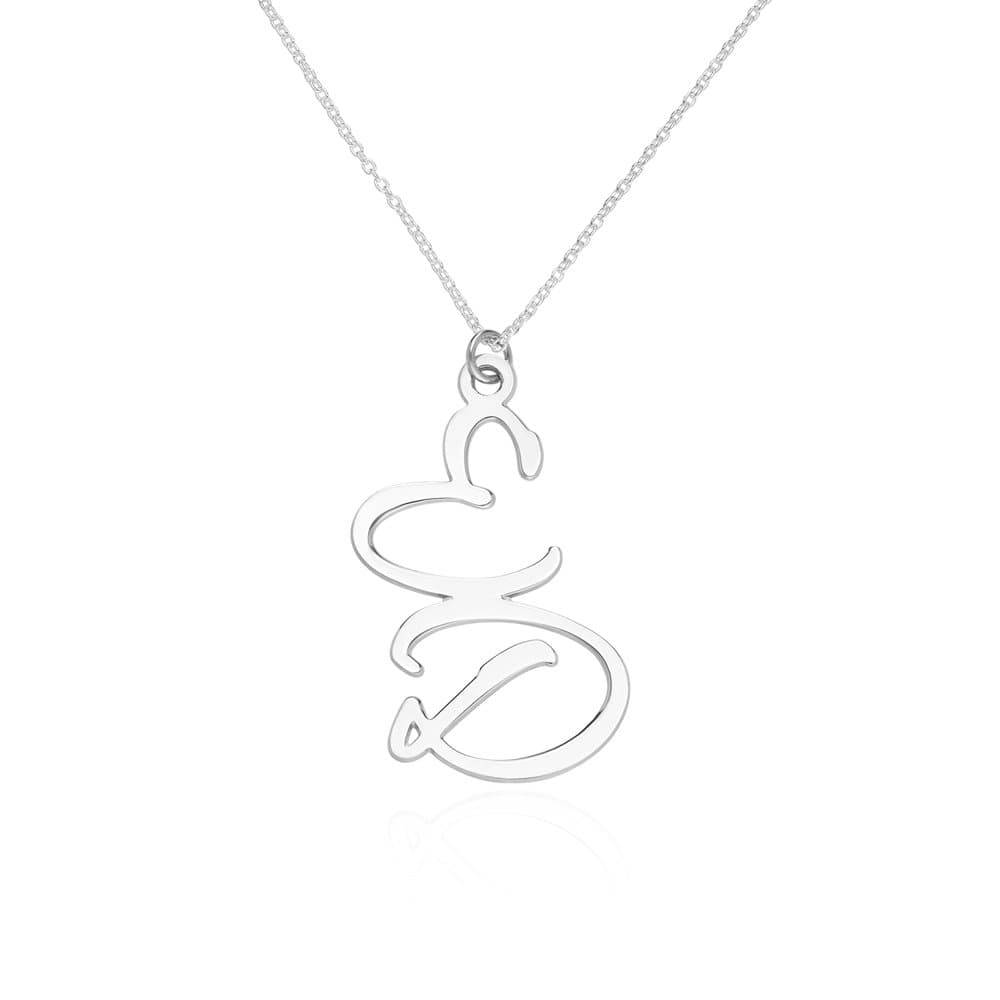 Silver Two Initial Necklace-2 product photo