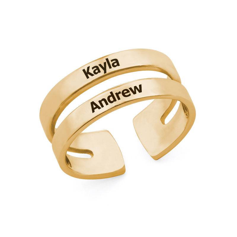 Two Name Ring in Vermeil-1 product photo