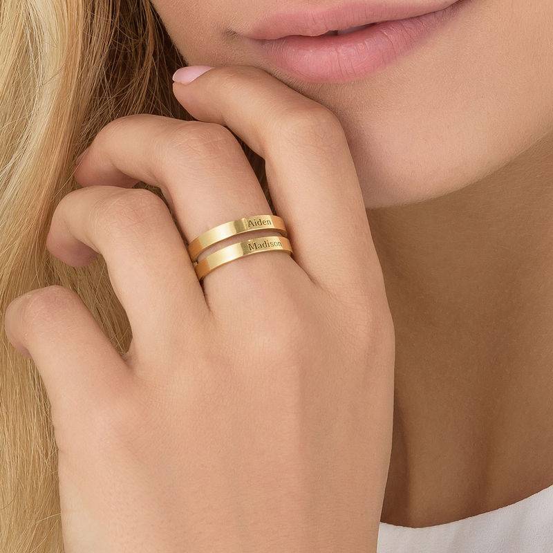 Two Name Ring in Vermeil-4 product photo