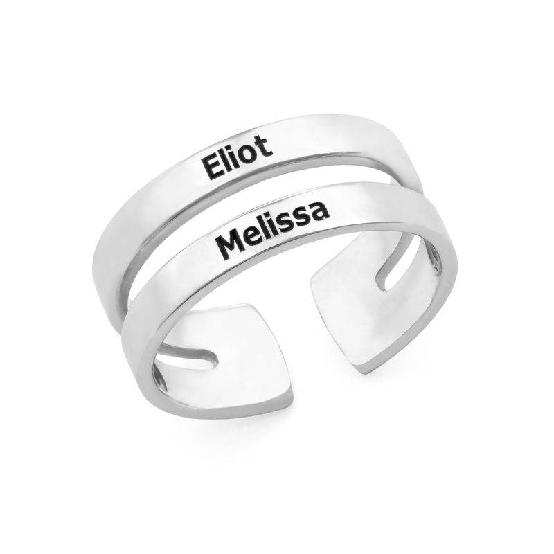 Two Name Ring in Silver-1 product photo