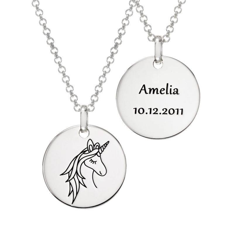 Unicorn Pendant Necklace in Sterling Silver-3 product photo