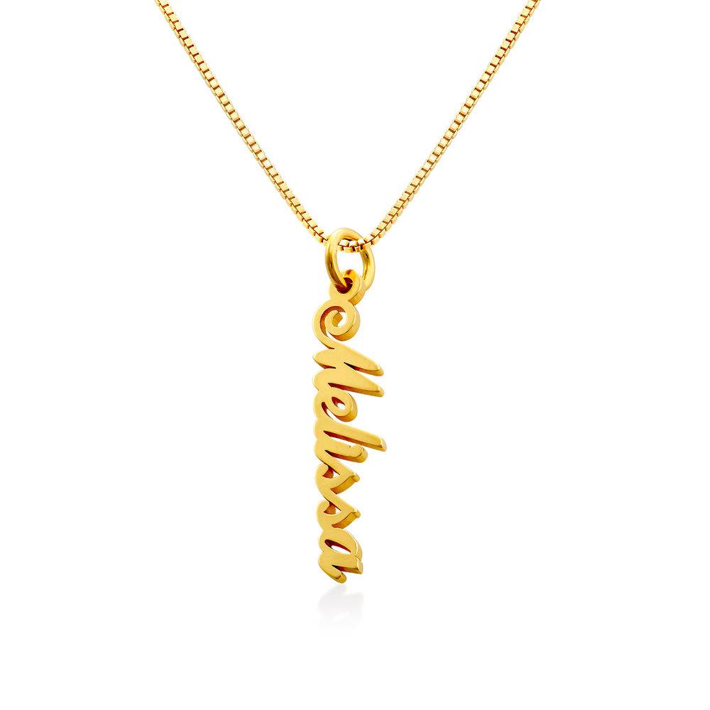 Vertical Name Necklace in Gold Plated-1 product photo