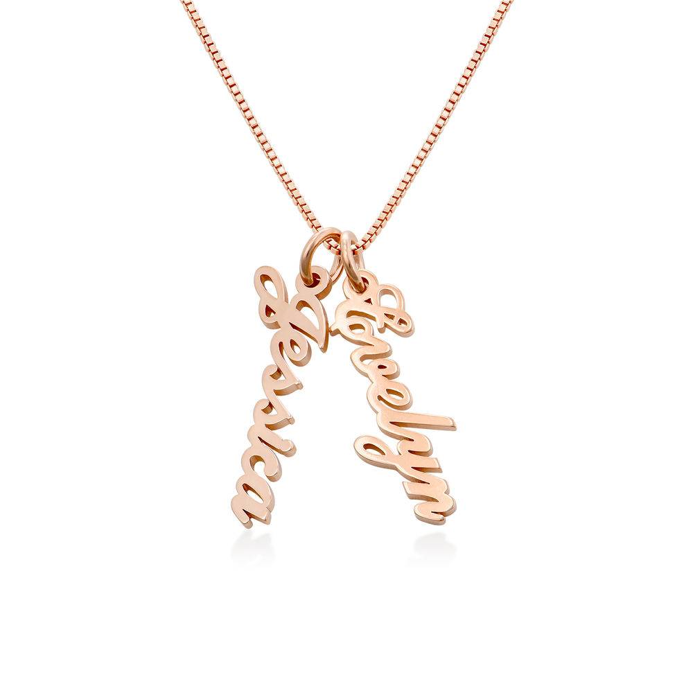 Vertical Name Necklace in Rose Gold Plated-3 product photo